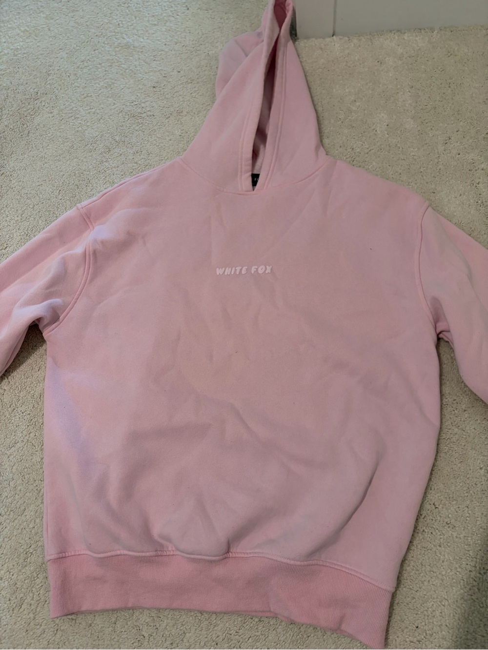 White Fox Boutique Light Pink Hooded Sweatshirt